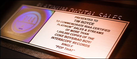 TimBo_PlatinumRecord-Closeup Tim Boyce Platinum Record Mastering